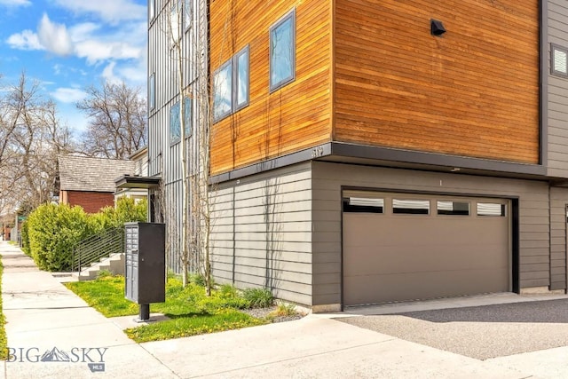 view of home's exterior featuring a garage