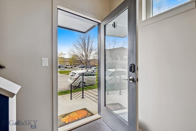 view of doorway to outside
