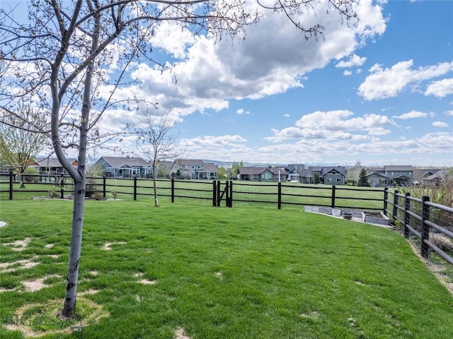 view of yard with a residential view