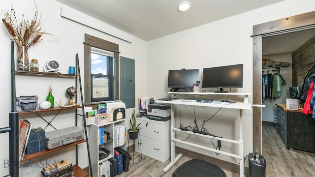 2200 Sugarloaf Mountain Rd, Glen, MT 59732 - home office with wood finished floors and electric panel
