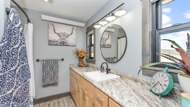 2200 Sugarloaf Mountain Rd, Glen, MT 59732 - full bathroom with wood finished floors and vanity