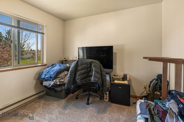 500/502 Idaho St, Belgrade, MT 59714 - carpeted office space featuring a baseboard radiator