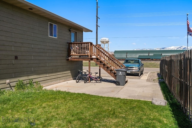 500/502 Idaho St, Belgrade, MT 59714 - view of patio featuring fence and stairway