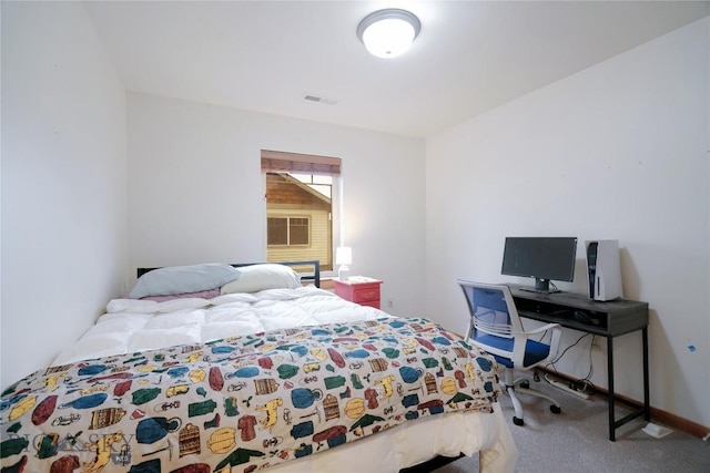 bedroom featuring carpet flooring