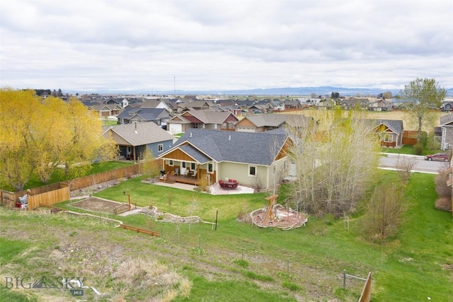 aerial view of residential area