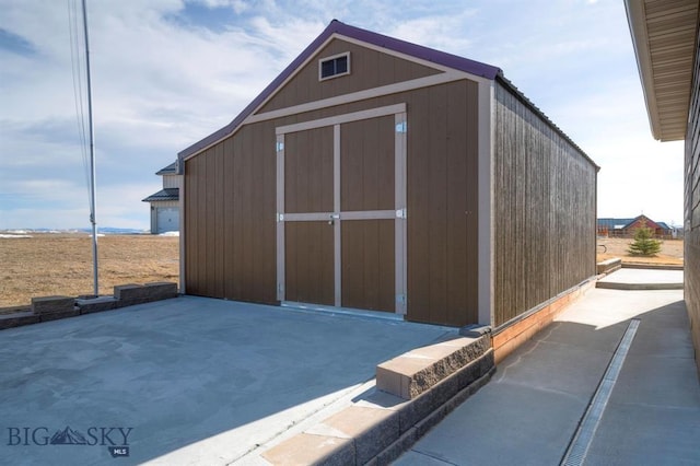 view of shed