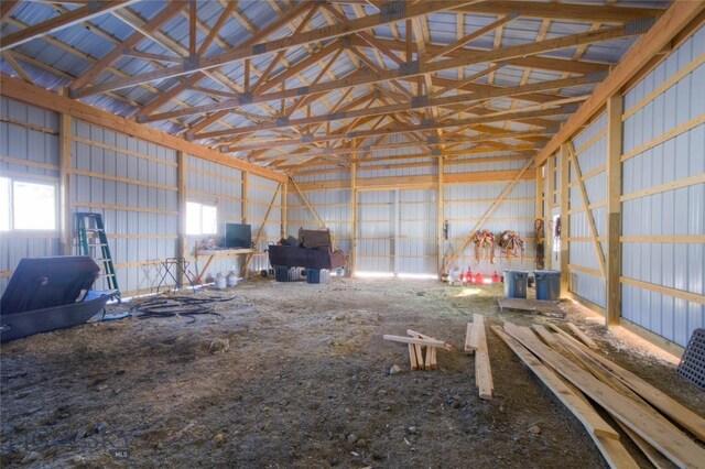 101 Deerfoot Trl, Ennis, MT 59729 - misc room with vaulted ceiling and metal wall