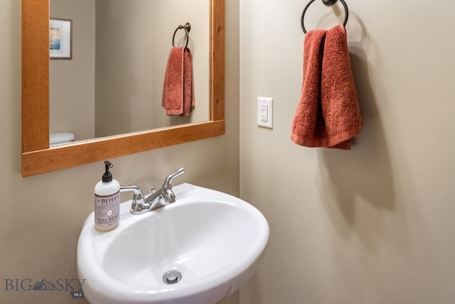half bathroom with a sink