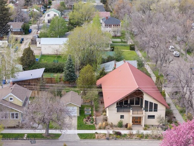aerial view of residential area