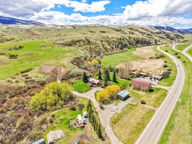 drone / aerial view of mountains