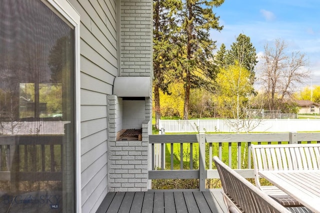 wooden deck with fence