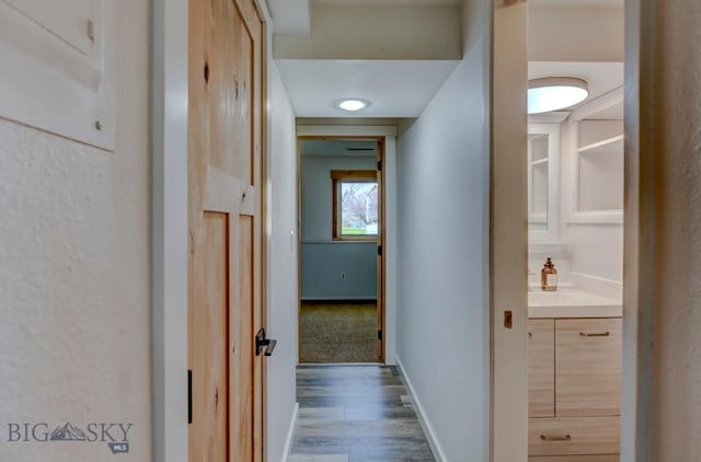 1816 S Rouse, Bozeman, MT 59715 - hallway with wood finished floors and baseboards