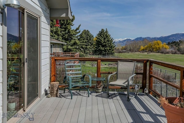 1816 S Rouse, Bozeman, MT 59715 - deck featuring a mountain view