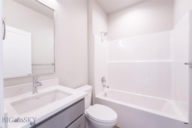 440 Meriwether Ave, Bozeman, MT 59718 - bathroom with toilet, vanity, and bathtub / shower combination
