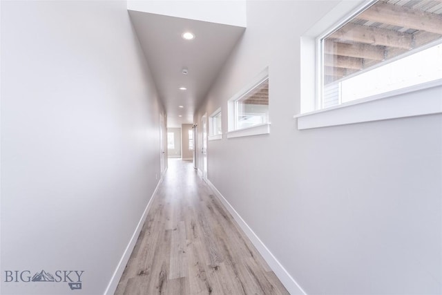 440 Meriwether Ave, Bozeman, MT 59718 - hallway featuring wood finished floors, baseboards, and recessed lighting