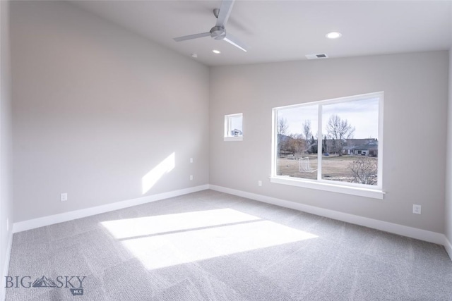 440 Meriwether Ave, Bozeman, MT 59718 - empty room with carpet, ceiling fan, baseboards, and recessed lighting