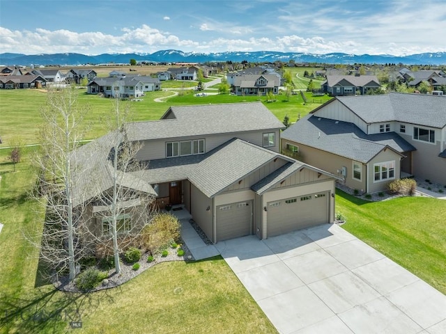 342 Parklands Trl, Bozeman, MT 59718 - aerial view of residential area featuring a mountainous background