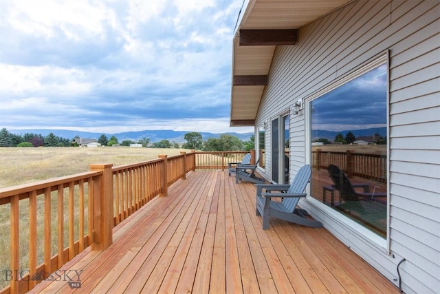 28 Loch Leven Rd, Livingston, MT 59047 - deck featuring a mountain view