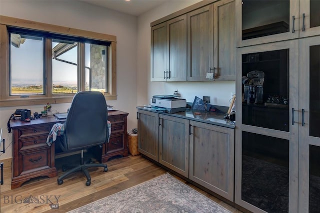 419 Upper Autumn Ridge Rd, Bozeman, MT 59715 - home office with light wood-style floors
