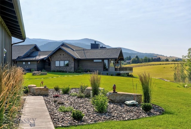 419 Upper Autumn Ridge Rd, Bozeman, MT 59715 - view of grassy yard featuring a mountain view