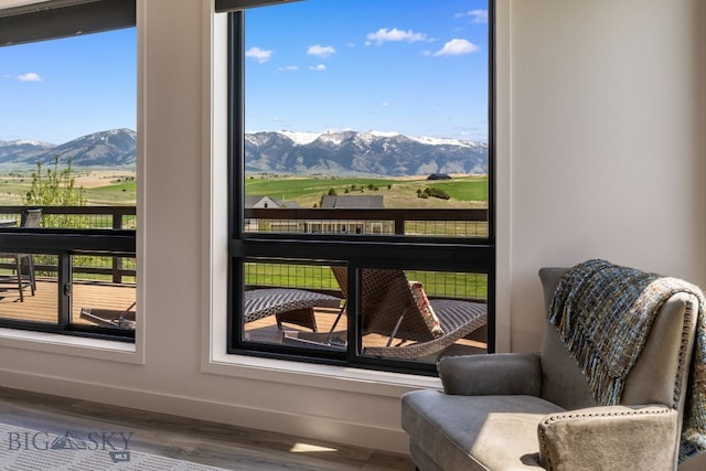 20 Prairie Falcon Ln, Belgrade, MT 59714 - detailed view of a mountain view, wood finished floors, and baseboards