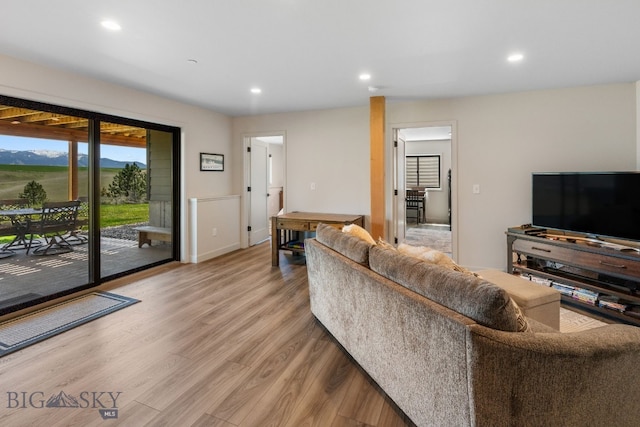 20 Prairie Falcon Ln, Belgrade, MT 59714 - living room with light wood-style flooring and recessed lighting