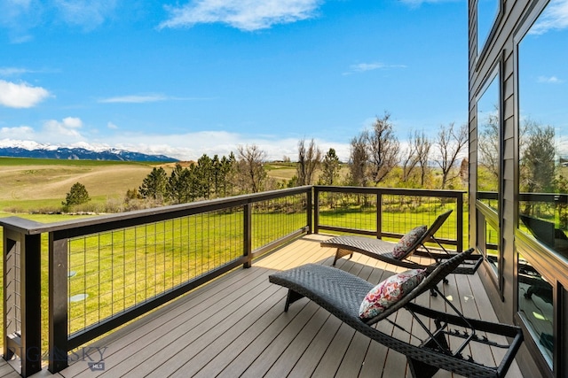 20 Prairie Falcon Ln, Belgrade, MT 59714 - deck with a yard and a mountain view