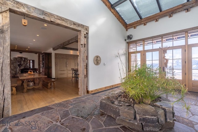 property entrance featuring french doors