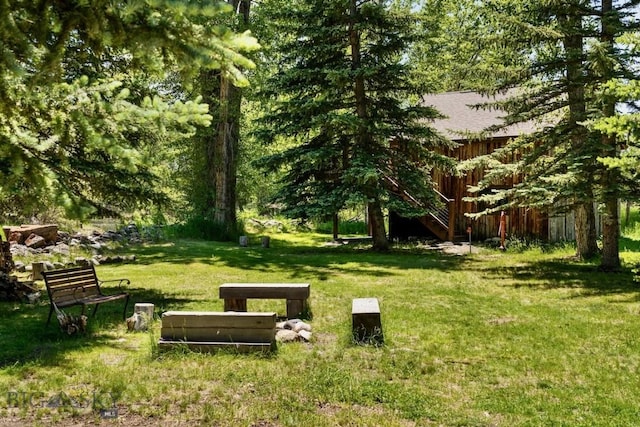 view of grassy yard