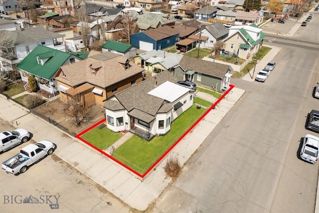 1048 S Wyoming St, Butte, MT 59701 - aerial view of residential area with property parcel outlined