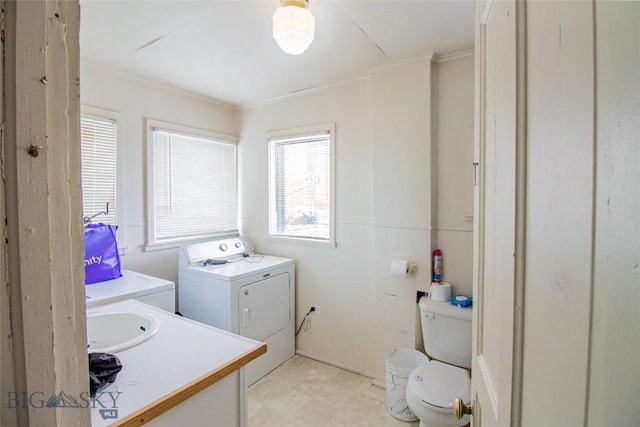 1048 S Wyoming St, Butte, MT 59701 - washroom with ornamental molding