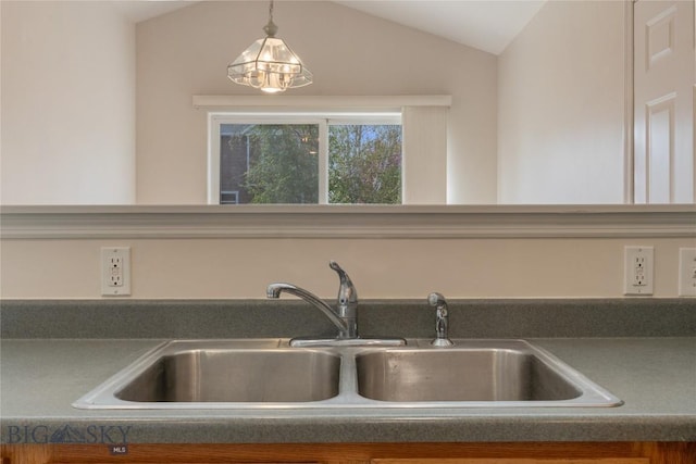 550 Green Tree, Belgrade, MT 59714 - kitchen view of a sink and hanging light fixtures