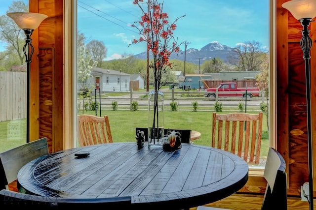1007 E Geyser, Livingston, MT 59047 - doorway to outside with a mountain view and healthy amount of natural light