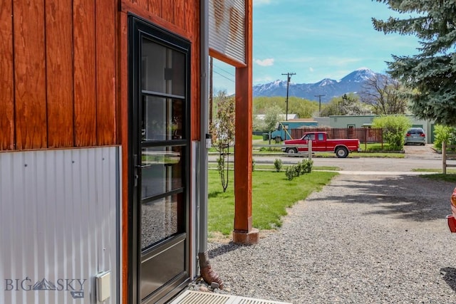 1007 E Geyser, Livingston, MT 59047 - doorway to outside with a mountain view