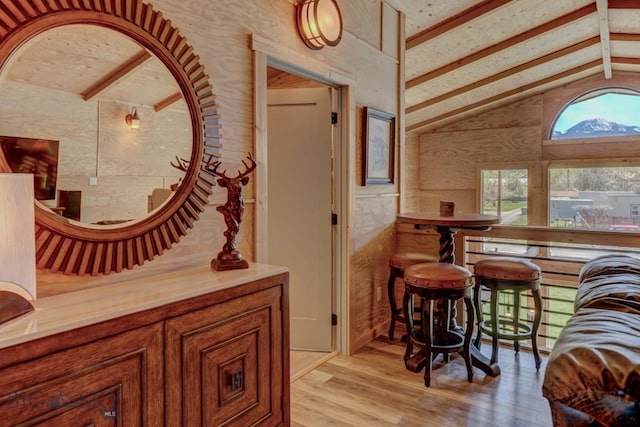 1007 E Geyser, Livingston, MT 59047 - hallway featuring lofted ceiling and light wood-style floors