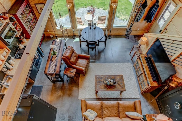 1007 E Geyser, Livingston, MT 59047 - living room with concrete flooring