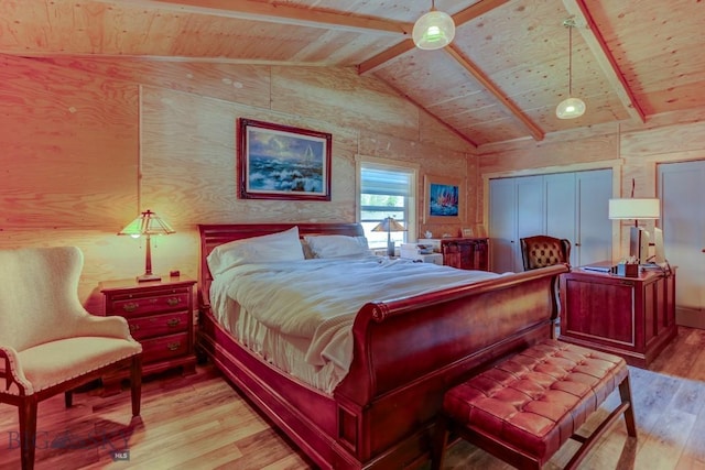 1007 E Geyser, Livingston, MT 59047 - bedroom featuring wood finished floors and wood ceiling