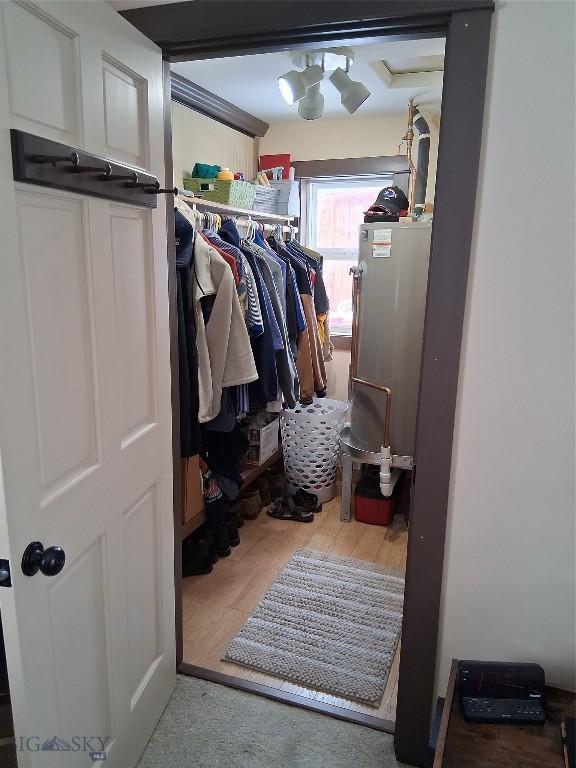 967 Mt Highway 2 W, Whitehall, MT 59759 - walk in closet with water heater and wood finished floors