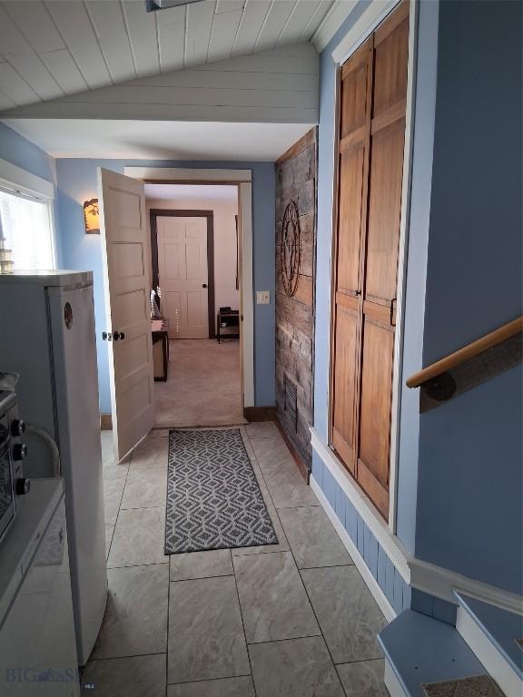 967 Mt Highway 2 W, Whitehall, MT 59759 - corridor with lofted ceiling and wood ceiling