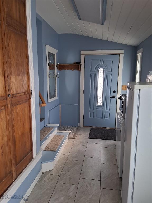 967 Mt Highway 2 W, Whitehall, MT 59759 - tiled foyer with lofted ceiling and stairway
