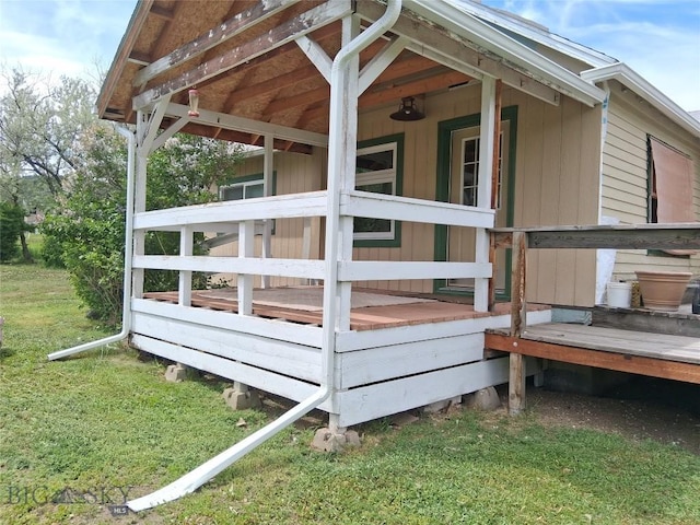 967 Mt Highway 2 W, Whitehall, MT 59759 - view of side of property featuring a deck and a yard