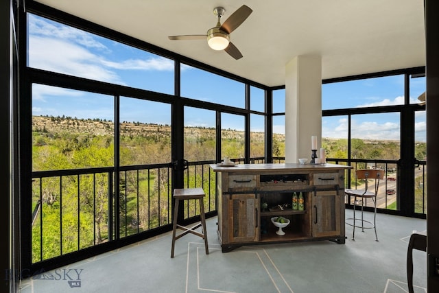 view of sunroom / solarium