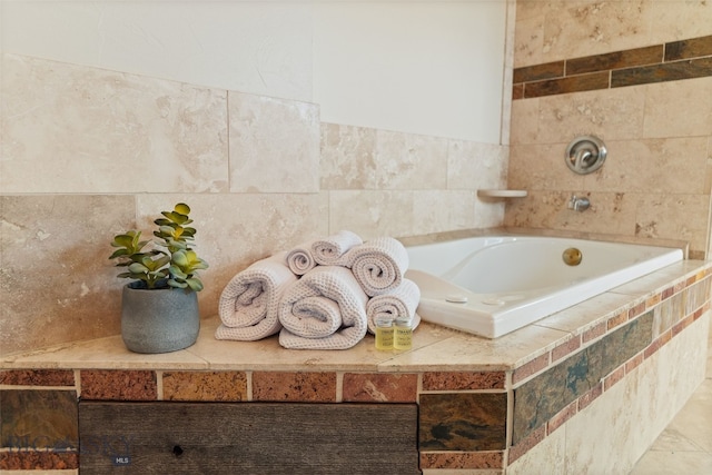 full bathroom featuring a tub