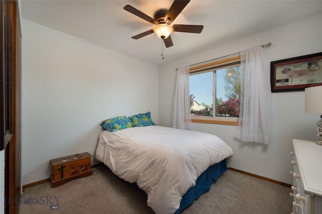 115 8th, Belgrade, MT 59714 - bedroom with carpet floors, baseboards, and ceiling fan