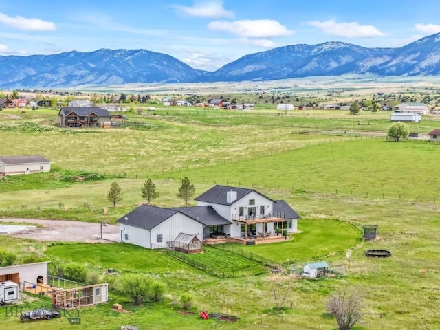 200 Miller Point Pl, Belgrade, MT 59714 - overview of rural landscape featuring a mountain backdrop and a pastoral area