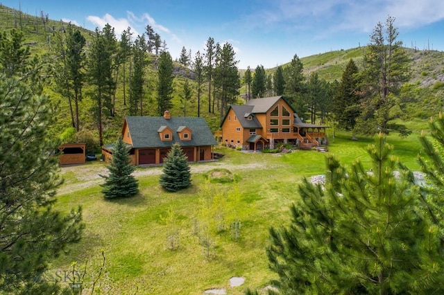 101 W Bridger Creek Rd, Big Timber, MT 59011 - view of subject property with a forest and mountains