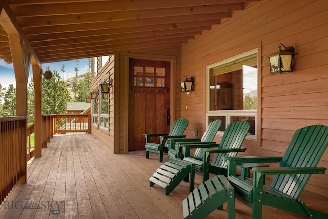 101 W Bridger Creek Rd, Big Timber, MT 59011 - view of wooden terrace