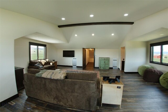 7 N Lewis And Clark Trl, Whitehall, MT 59759 - living room with healthy amount of natural light, dark wood-style flooring, and recessed lighting