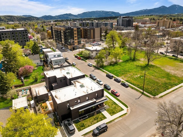 view of urban area featuring a mountainous background
