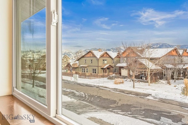 view of front facade with a residential view